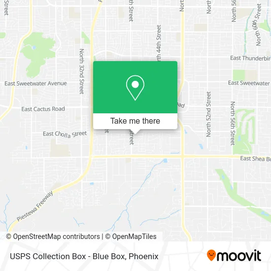 USPS Collection Box - Blue Box map