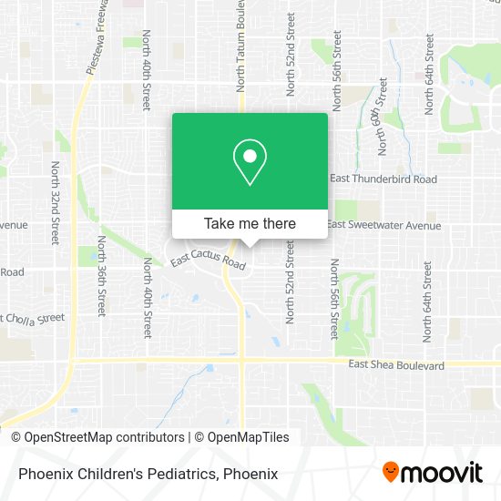 Phoenix Children's Pediatrics map
