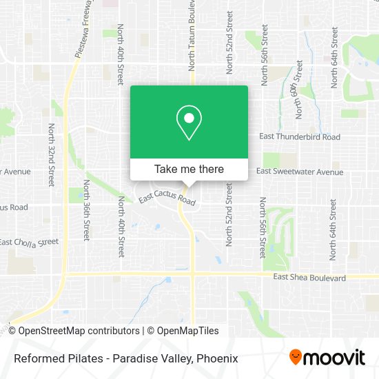 Reformed Pilates - Paradise Valley map