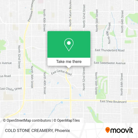 COLD STONE CREAMERY map