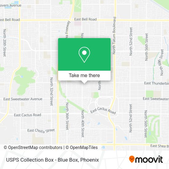 Mapa de USPS Collection Box - Blue Box