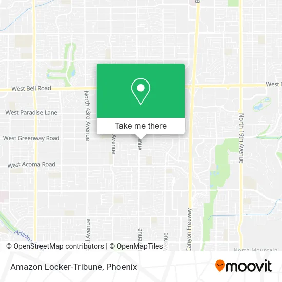Amazon Locker-Tribune map
