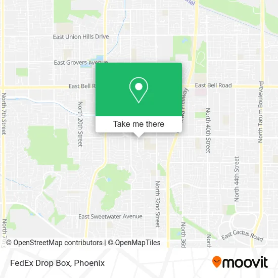 FedEx Drop Box map