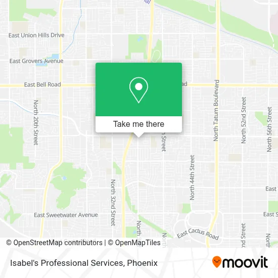 Isabel's Professional Services map