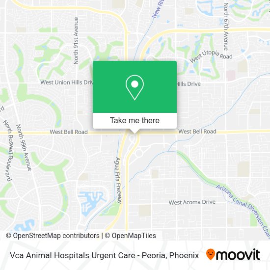 Mapa de Vca Animal Hospitals Urgent Care - Peoria