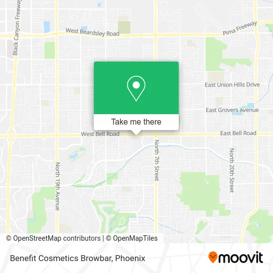 Benefit Cosmetics Browbar map