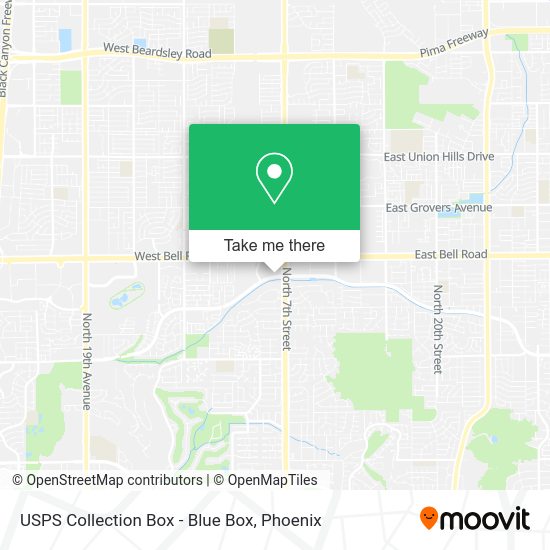 USPS Collection Box - Blue Box map