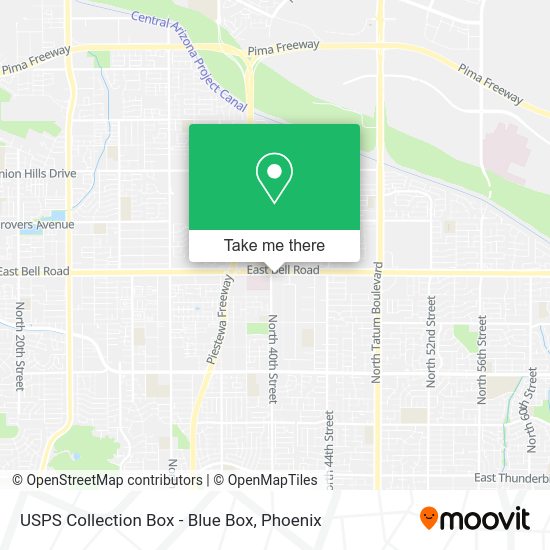 Mapa de USPS Collection Box - Blue Box