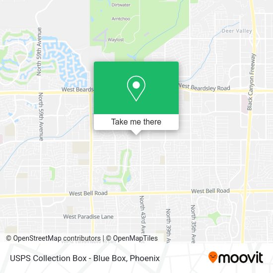 USPS Collection Box - Blue Box map