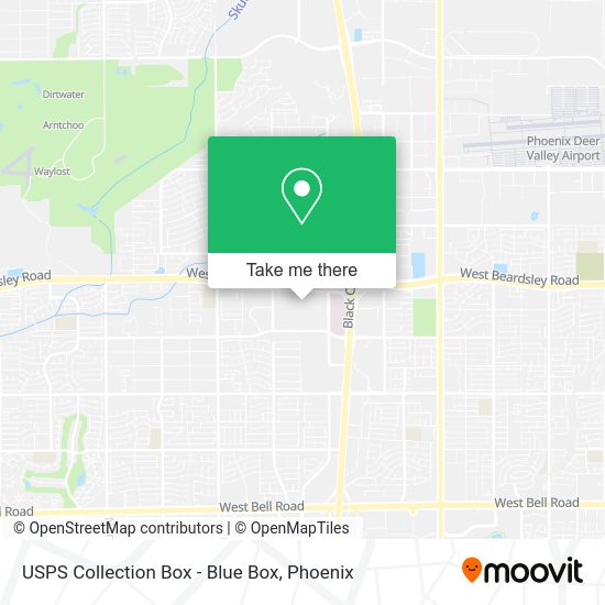 Mapa de USPS Collection Box - Blue Box