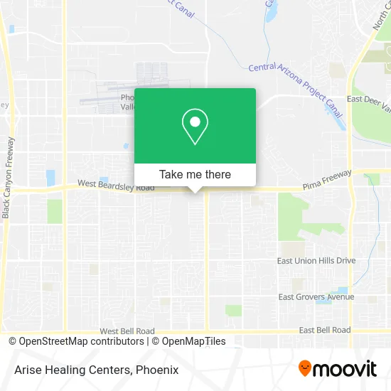 Arise Healing Centers map