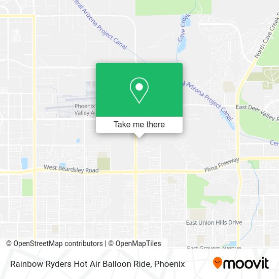 Rainbow Ryders Hot Air Balloon Ride map