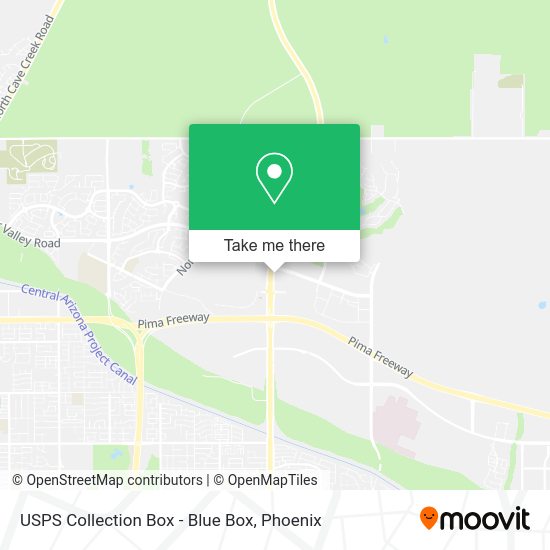 Mapa de USPS Collection Box - Blue Box