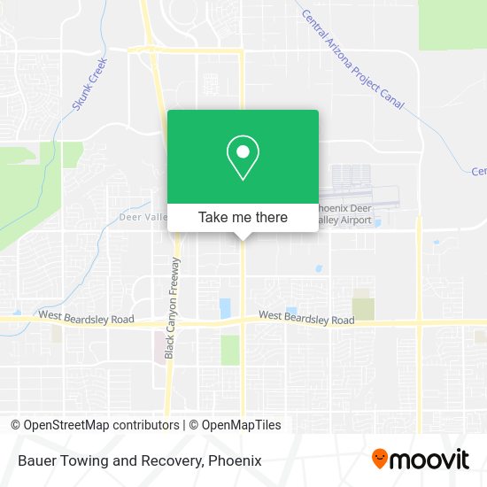 Bauer Towing and Recovery map