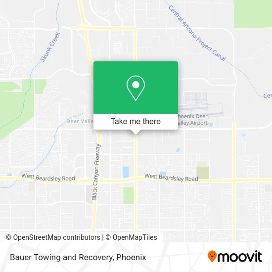Bauer Towing and Recovery map
