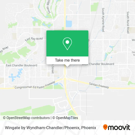 Wingate by Wyndham-Chandler / Phoenix map