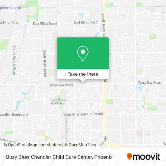 Busy Bees Chandler Child Care Center map