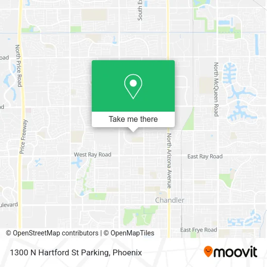 1300 N Hartford St Parking map