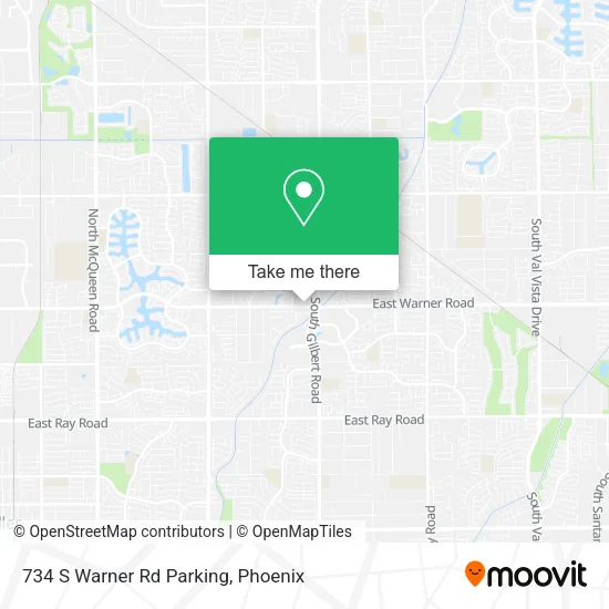734 S Warner Rd Parking map