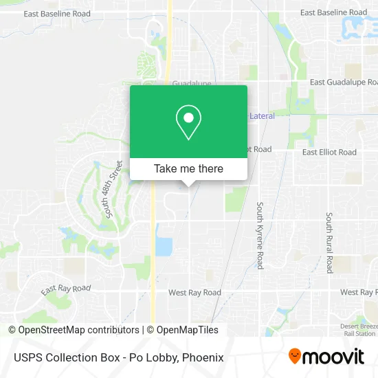 Mapa de USPS Collection Box - Po Lobby