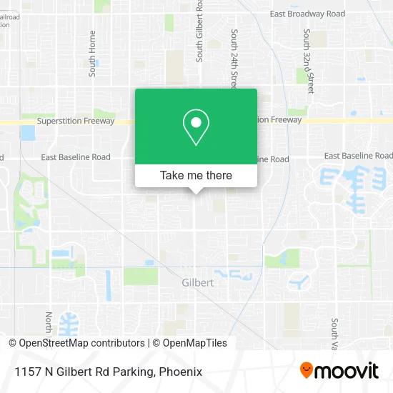 1157 N Gilbert Rd Parking map