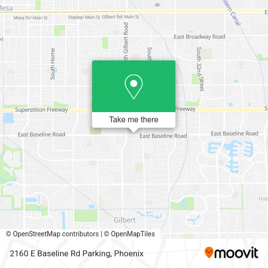 2160 E Baseline Rd Parking map