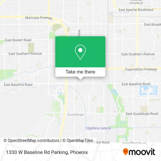 1330 W Baseline Rd Parking map