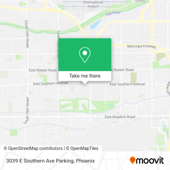Mapa de 3039 E Southern Ave Parking