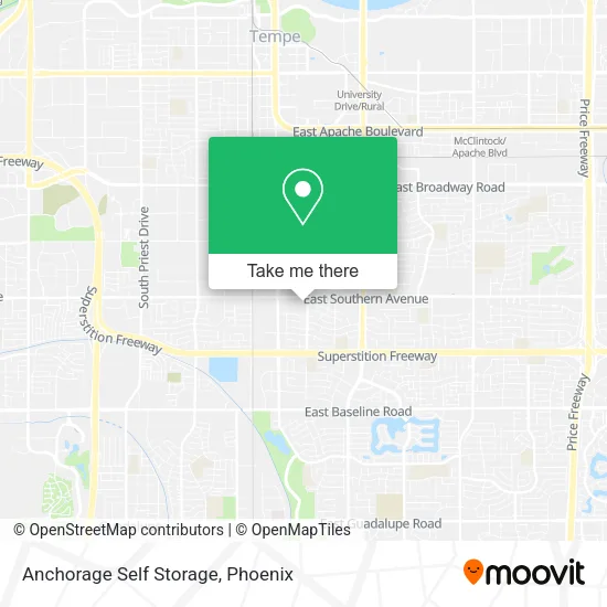 Anchorage Self Storage map