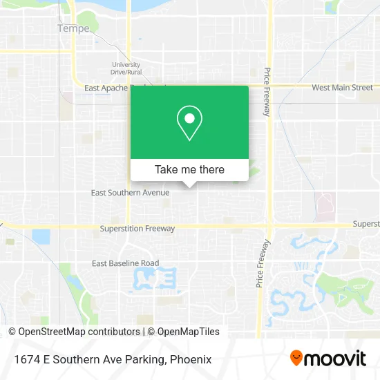 1674 E Southern Ave Parking map