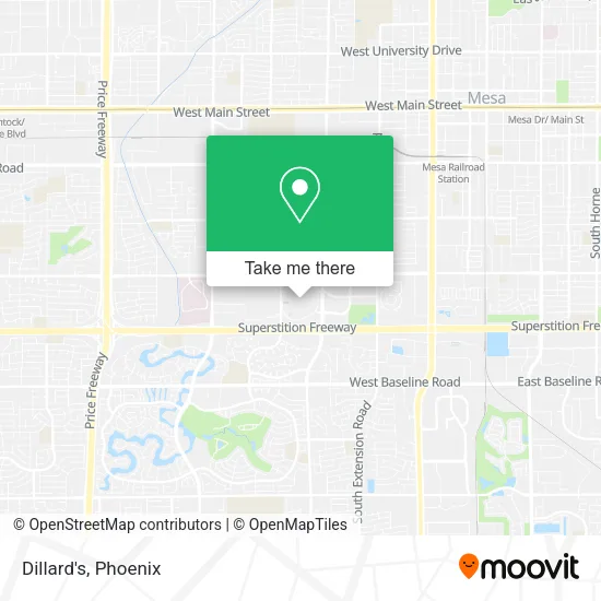 Dillard's map