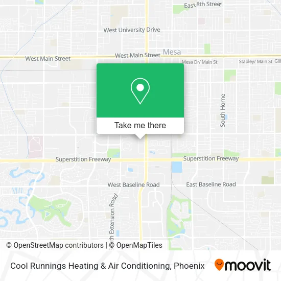 Mapa de Cool Runnings Heating & Air Conditioning