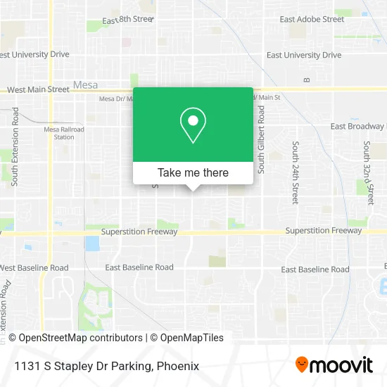 1131 S Stapley Dr Parking map