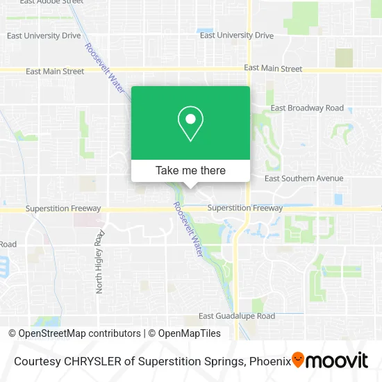 Courtesy CHRYSLER of Superstition Springs map