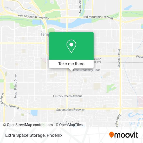 Extra Space Storage map