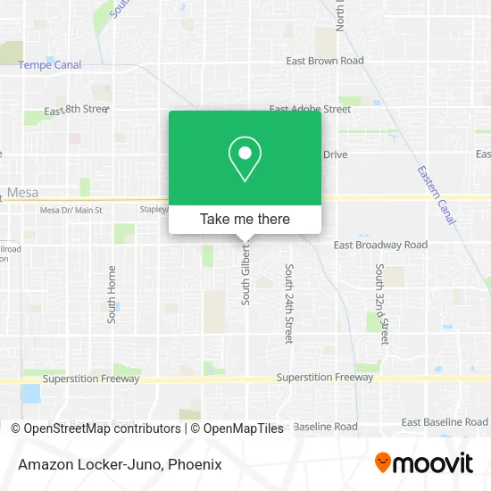Amazon Locker-Juno map