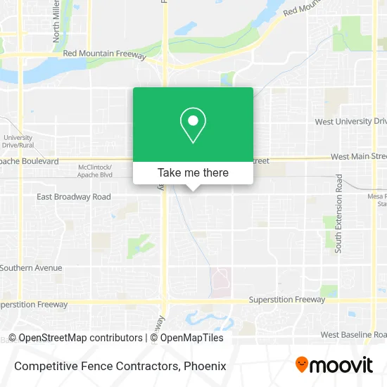 Competitive Fence Contractors map