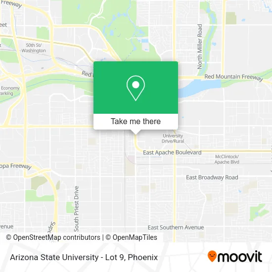 Mapa de Arizona State University - Lot 9