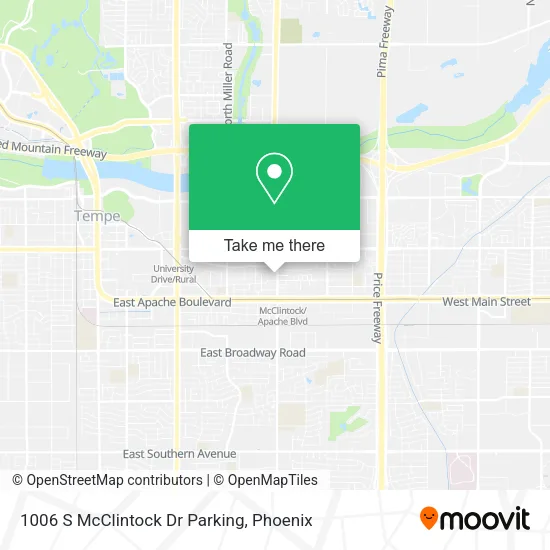 1006 S McClintock Dr Parking map