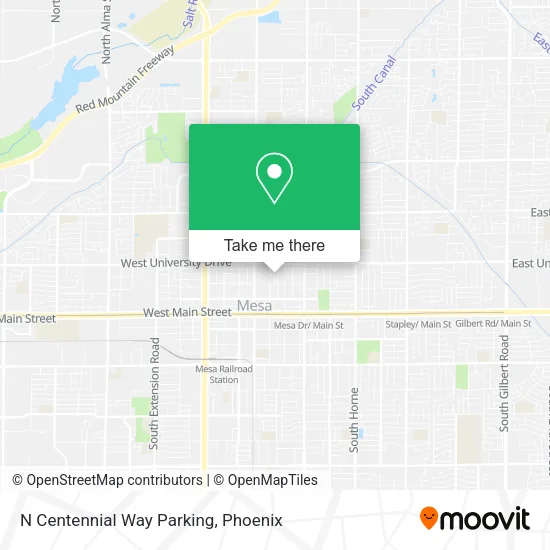 N Centennial Way Parking map