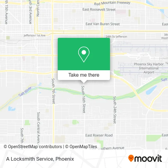 A Locksmith Service map