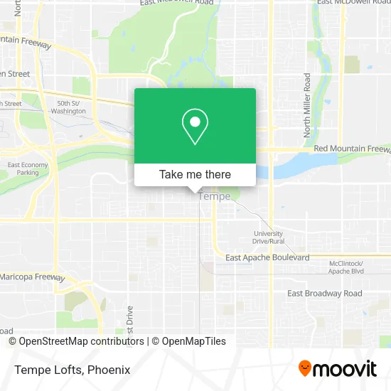 Tempe Lofts map