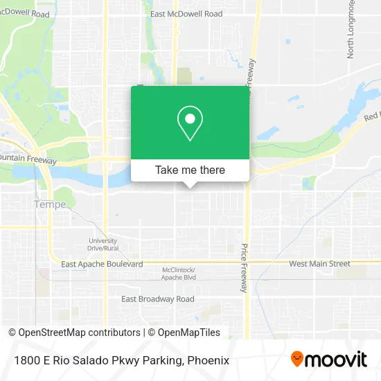 1800 E Rio Salado Pkwy Parking map