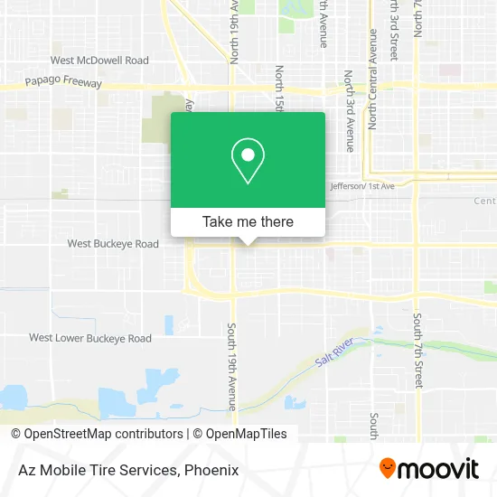 Az Mobile Tire Services map
