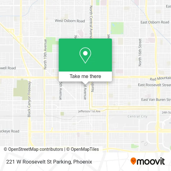 221 W Roosevelt St Parking map