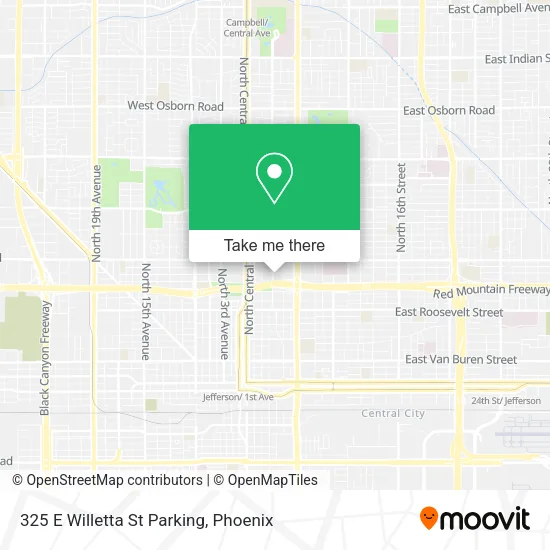 325 E Willetta St Parking map
