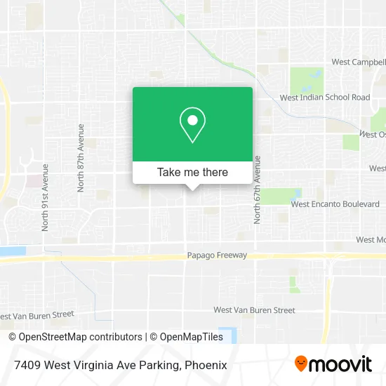 7409 West Virginia Ave Parking map