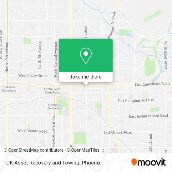 Mapa de DK Asset Recovery and Towing