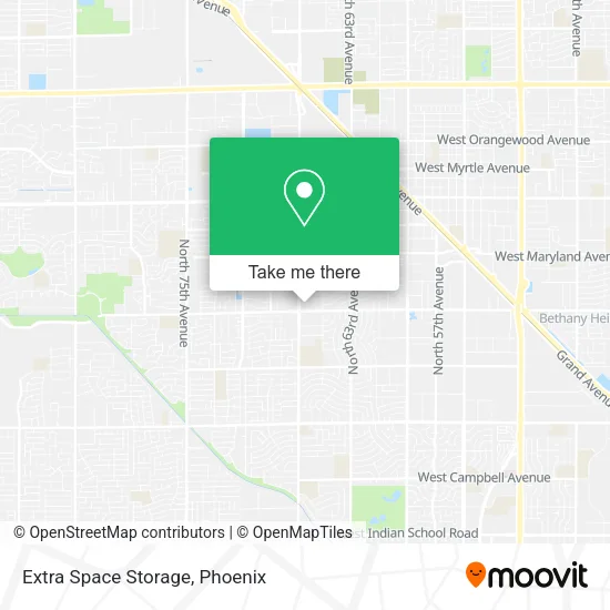 Mapa de Extra Space Storage