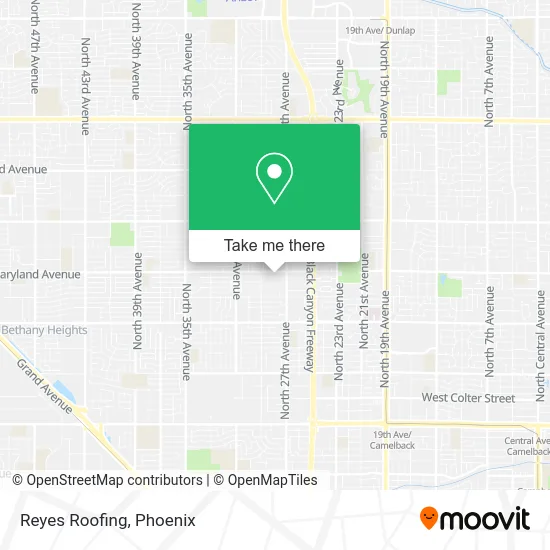 Reyes Roofing map